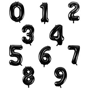 Balão em Forma de Número Preto