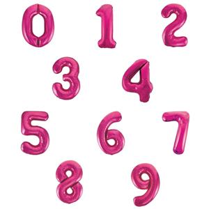 Balão em Forma de Número Rosa