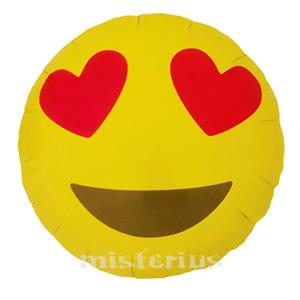 Balão Emoji Olhos Corações