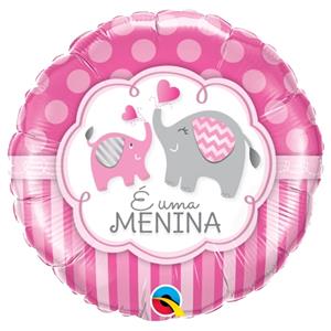 Balão Foil É Uma Menina, 46cm