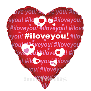 Balão Foil I Love You Coração