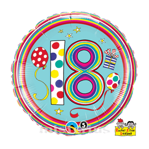 Balão Foil  Redondo 18 Polka Dots