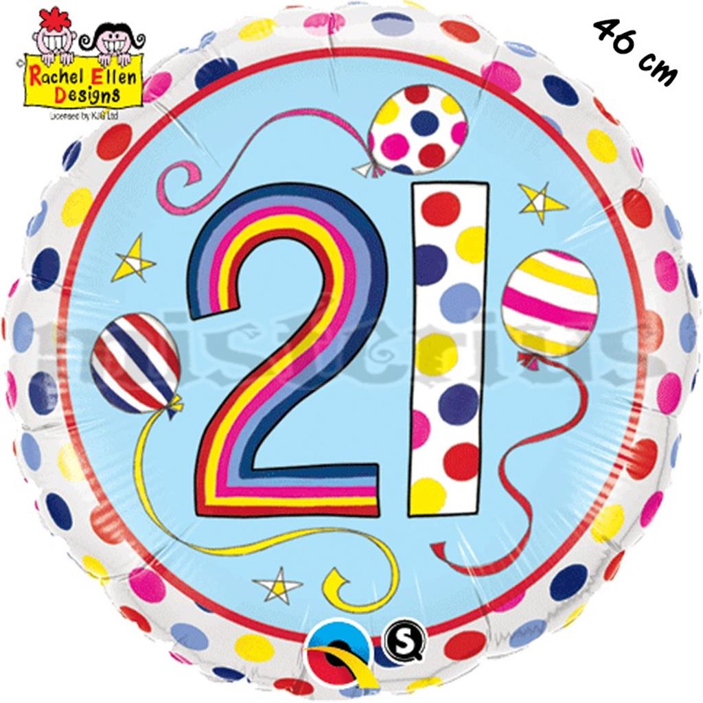 Balão Foil  Redondo 21 Polka Dots