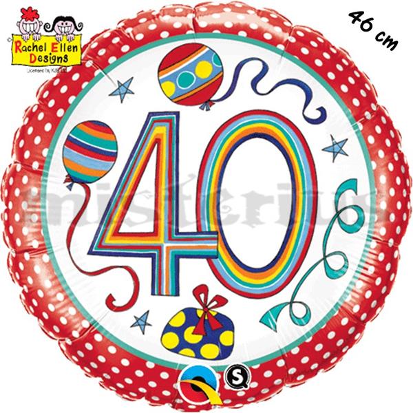 Balão Foil  Redondo 40 Polka Dots