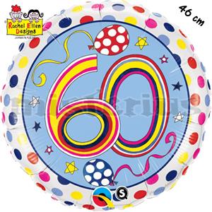 Balão Foil  Redondo 60 Polka Dots
