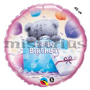 Balao Foil Urso Presente Happy