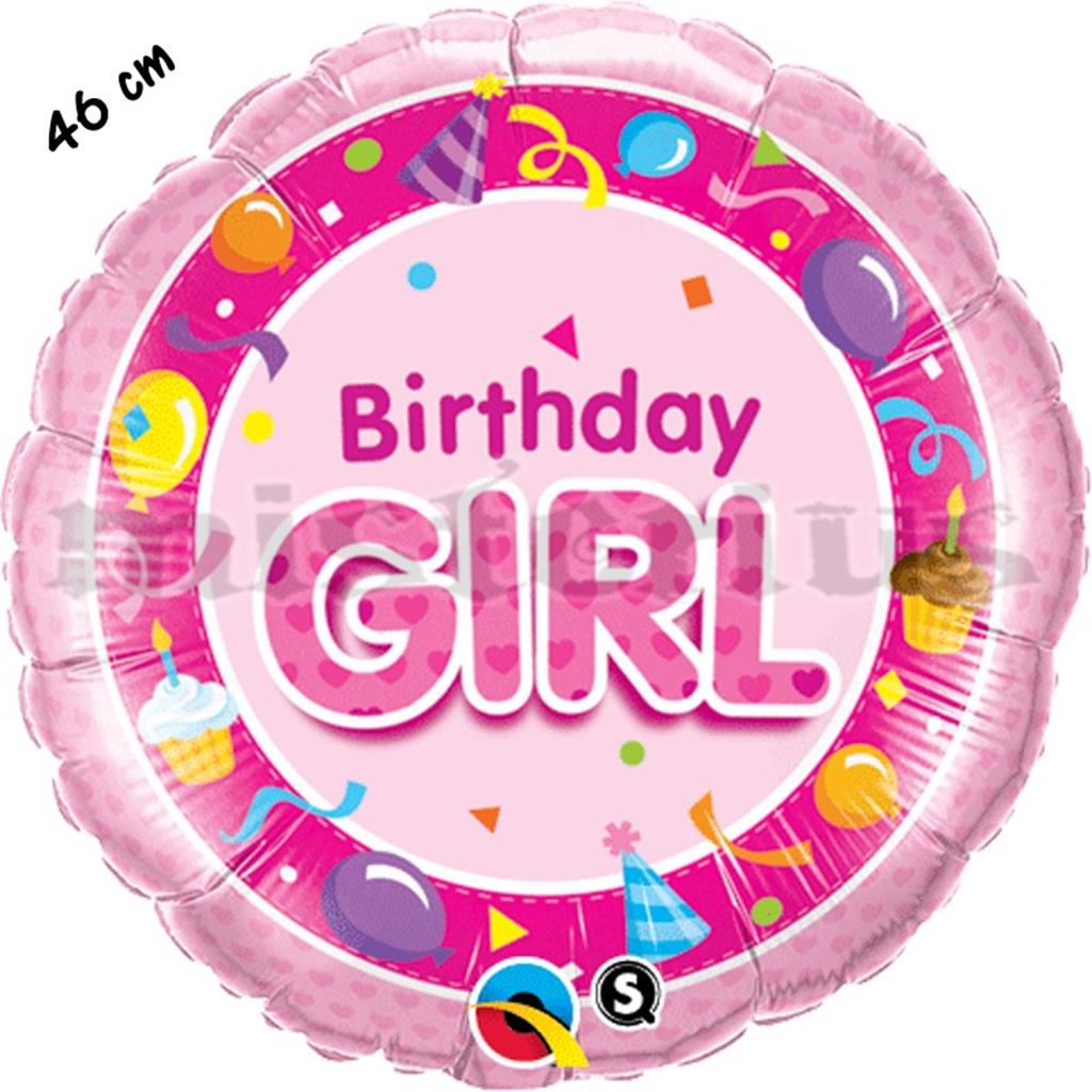 Balão Happy Birthday Girl Pink
