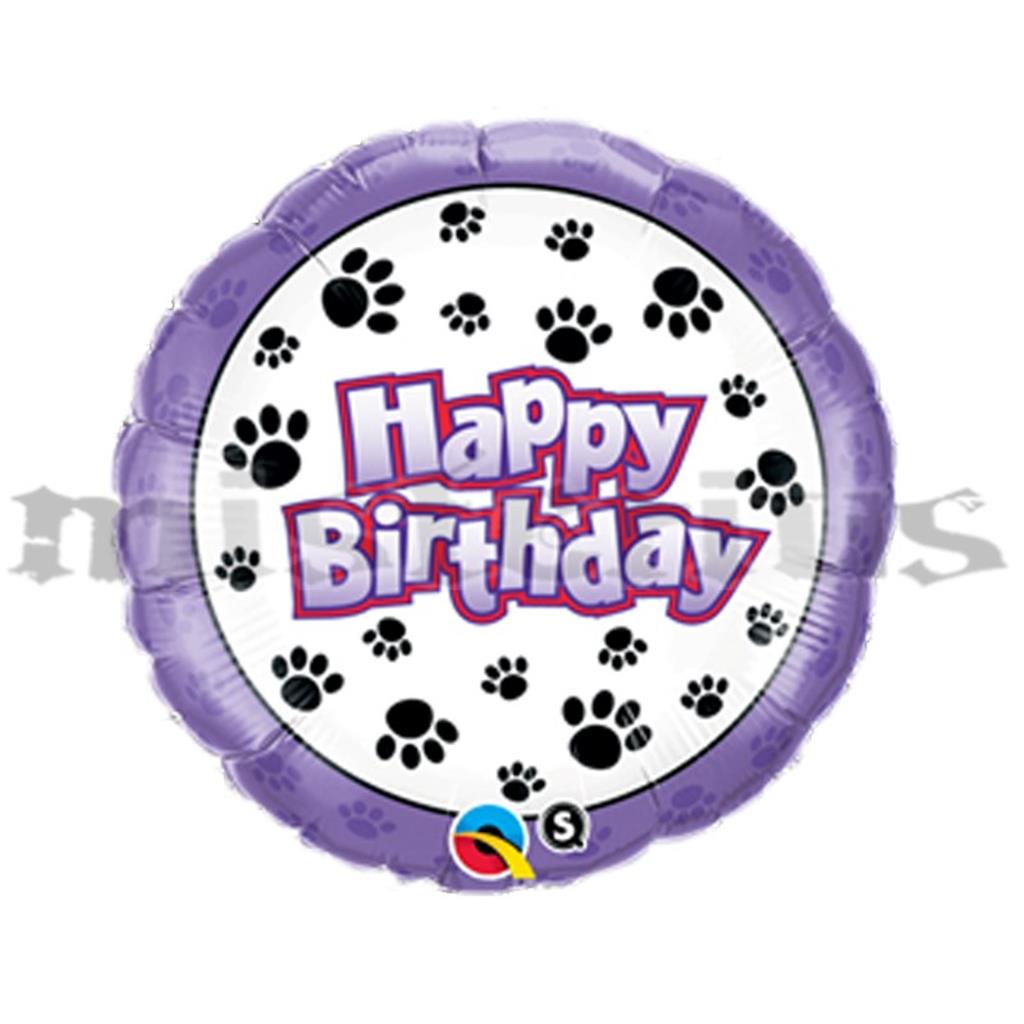Balão Happy Birthday Patas Foil 46 cm