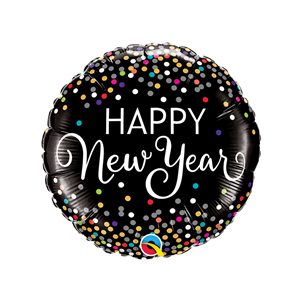 Balão Happy New Year Confetti Foil