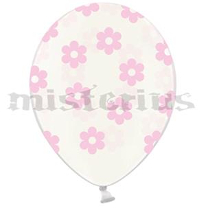 Balão Latex Crystal Flores Rosa, 6 Unid. Balão Latex Crystal Flores Rosa, 6 Unid.