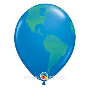 Balão mundo em látex, un