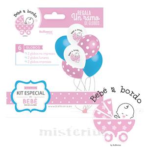 Balões Bebé a Bordo, Menina, 6un