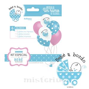 Balões Bebé a Bordo, Menino, 6un