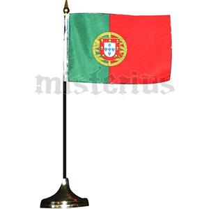 Bandeira de Portugal com Suporte de Mesa