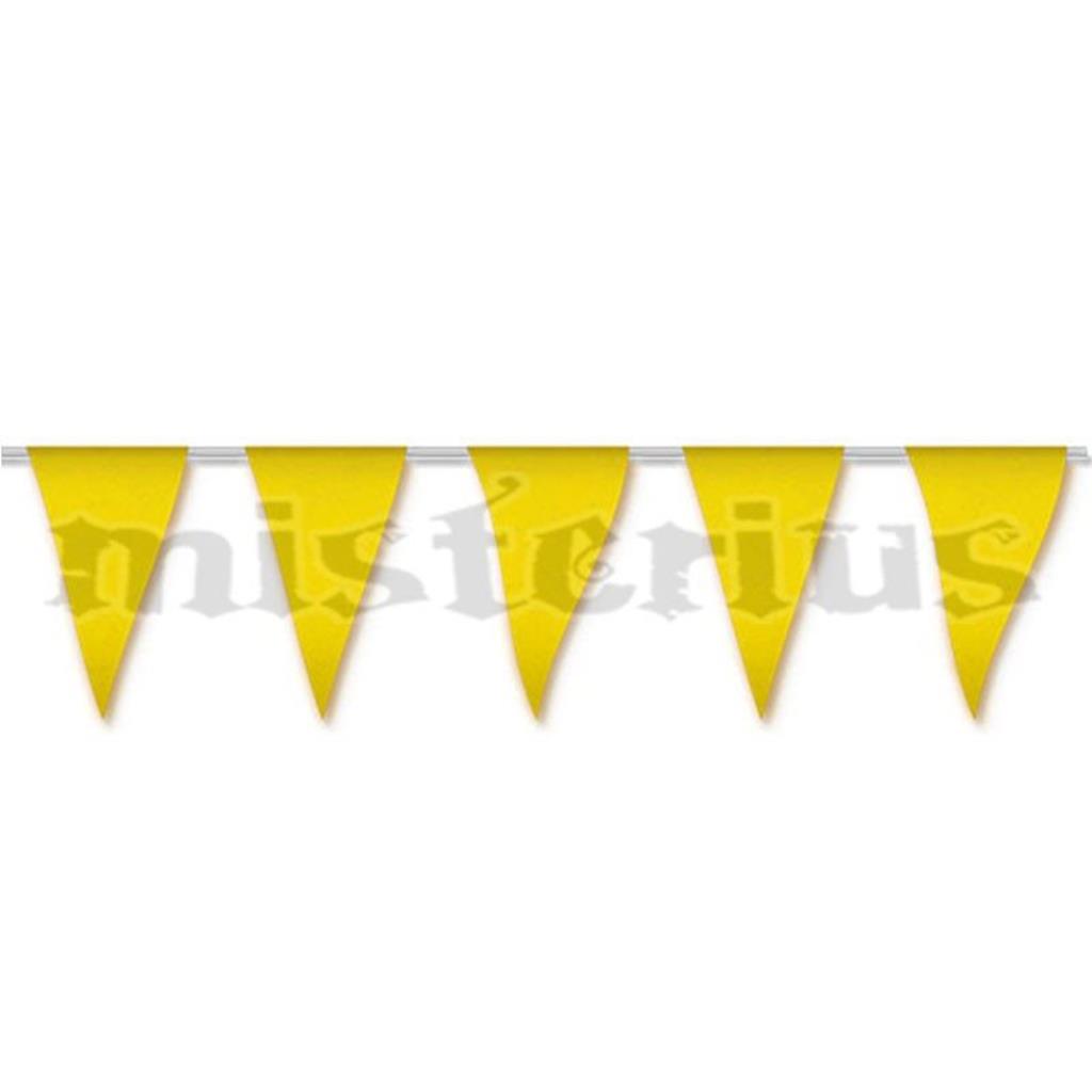Bandeiras Triangulares Amarelo, 5 mt