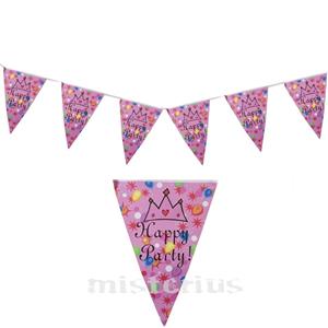 Bandeirola Happy Party Rosa