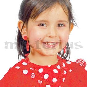 Brincos Sevilhana Vermelhos, criança