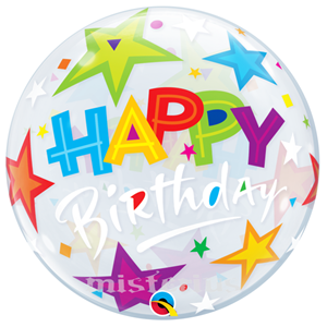 Bubble Estrelas Happy Birthday