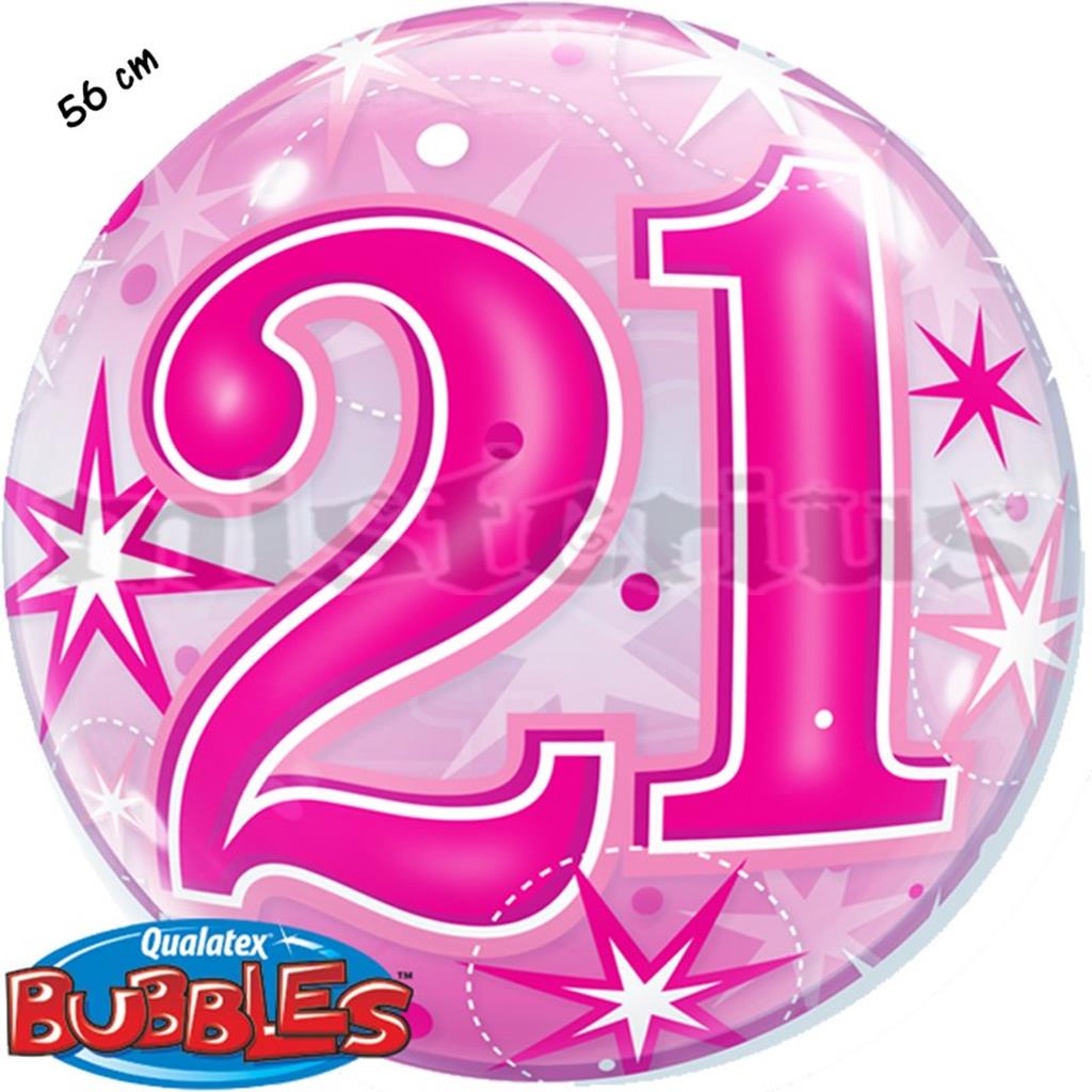 Bubble Estrelas Rosa 21 Anos