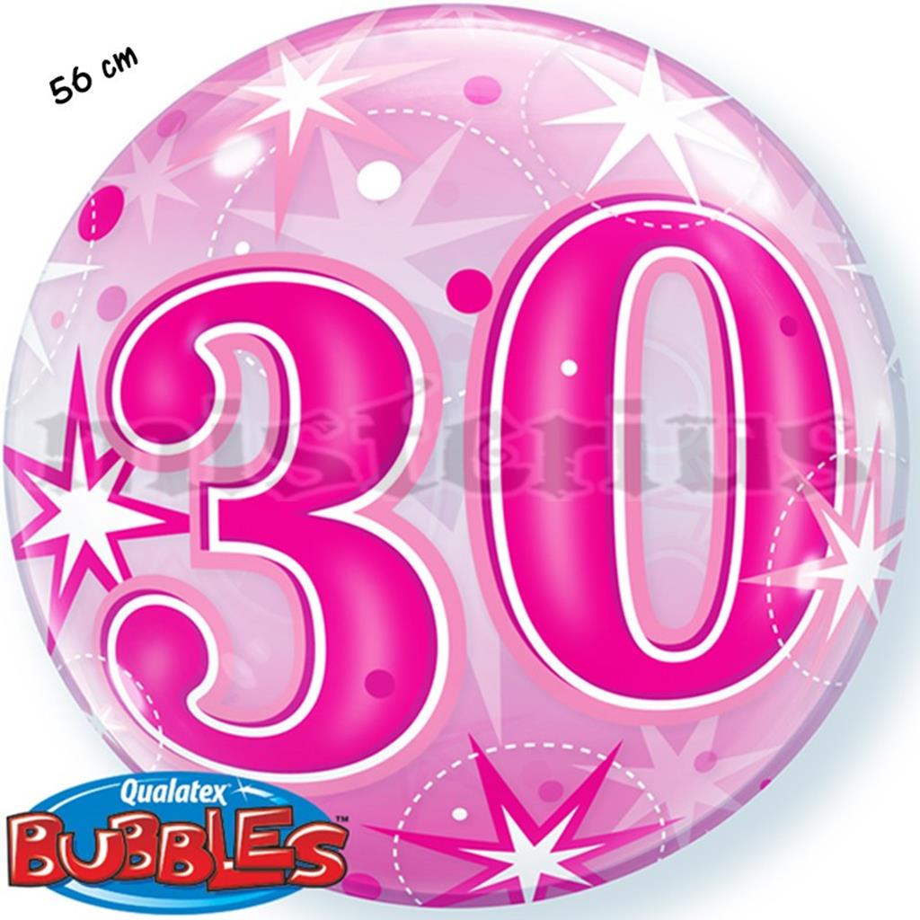 Bubble Estrelas Rosa 30 Anos