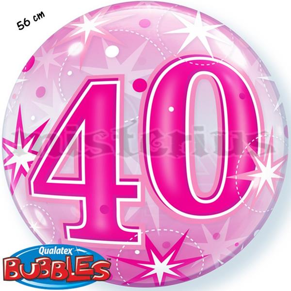 Bubble Estrelas Rosa 40 Anos