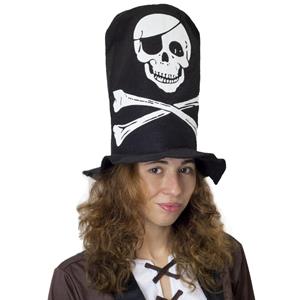 Cartola Alta Pirata em Tecido Cartola Alta Pirata em Tecido