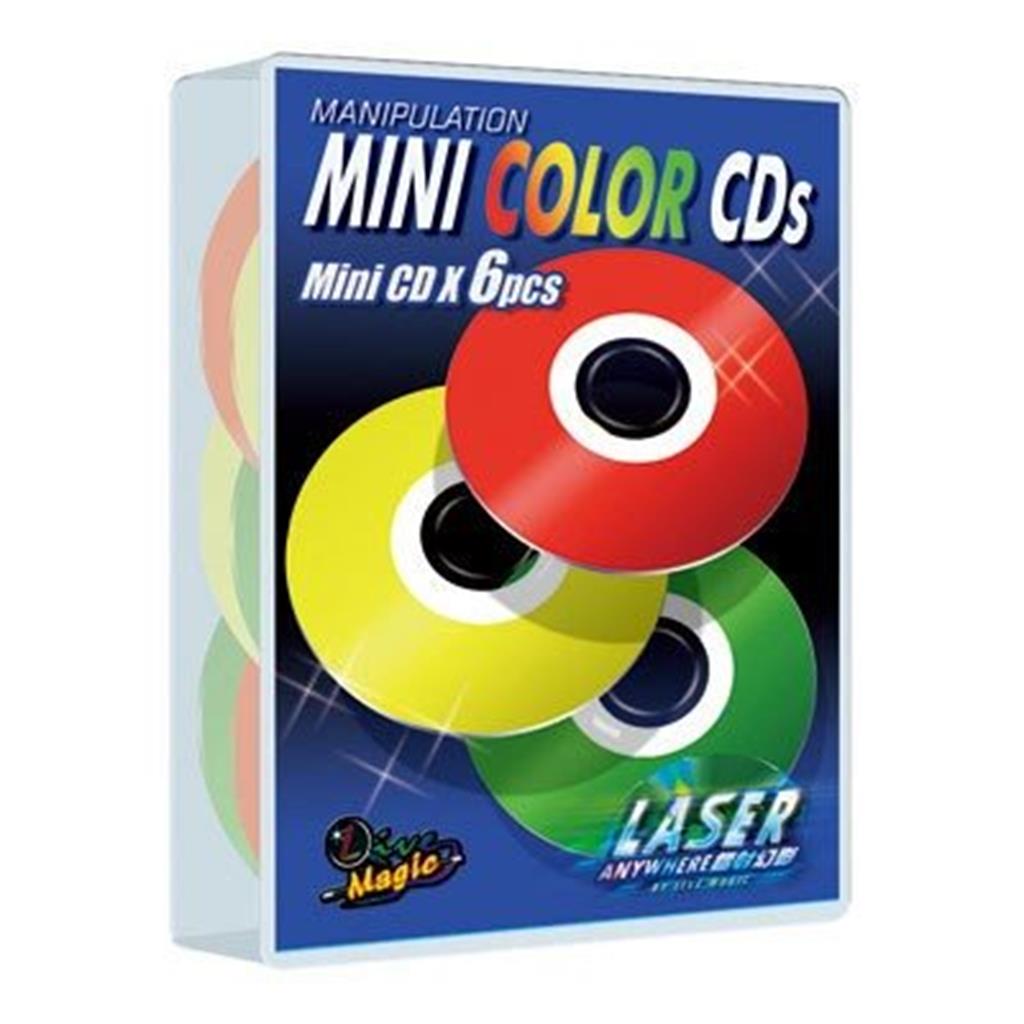 CD Cor Mini 6,5 cm 6 unidades - Mini color CDs