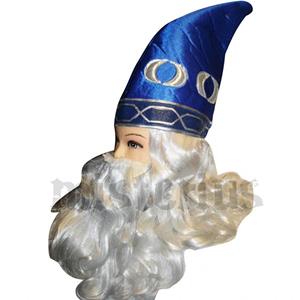 Chapéu e Barba Mago Merlin
