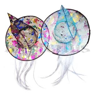 Chapéu Bruxa Com Cabelo