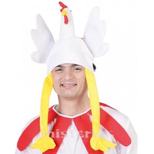 Chapéu Galo em Tecido Branco Chapéu Galo em Tecido Branco