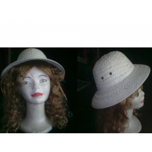 Chapéu Safari em Palha Pintado Branco