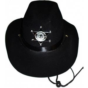 Chapéu Xerife em Feltro Preto