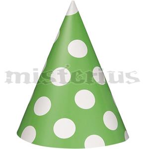 Chapéus Verdes Bolinhas, 8 unid.