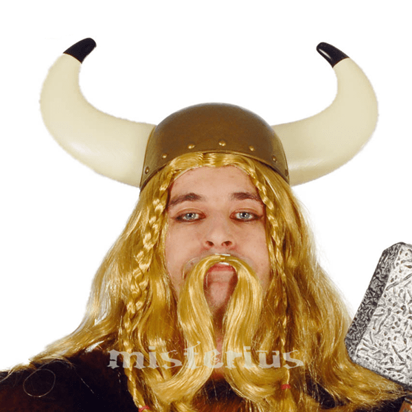 Capacete Viking em Plástico Cornos Grandes