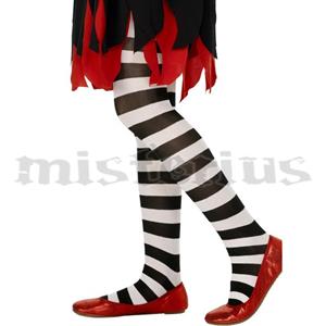 Collants Riscas Branco e Preto Criança