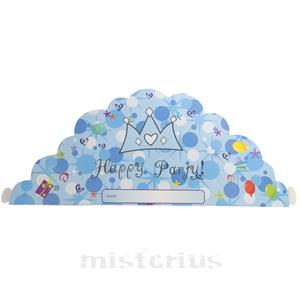 Coroa Happy Party Azul ,10 unid