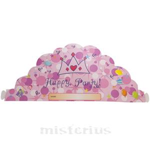 Coroa Happy Party Rosa ,10 unid