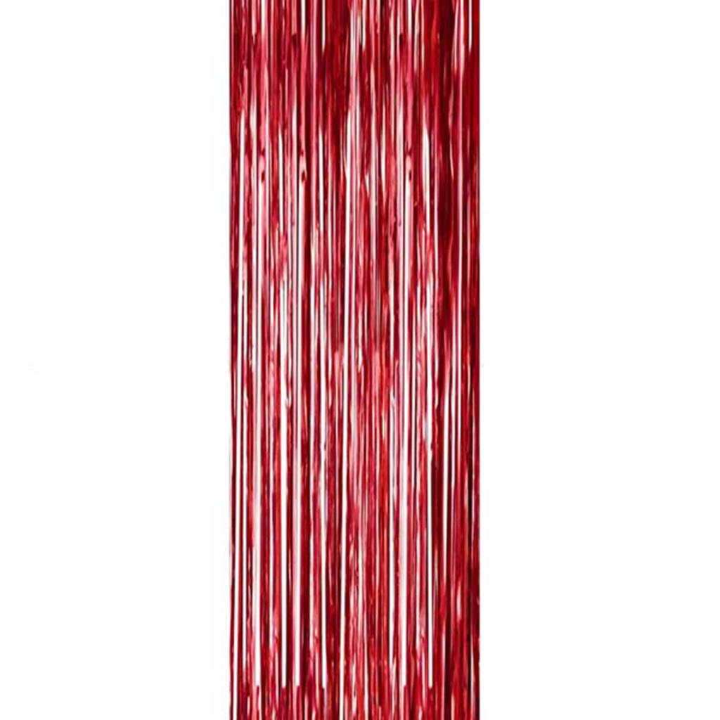 Cortina Vermelha Metalizada 100*240cm