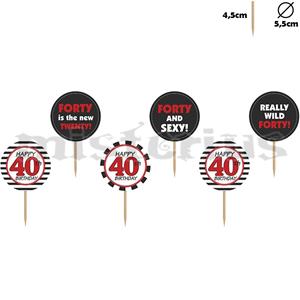 Decoração Cupcake/ Bolo 40 Anos