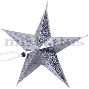 Estrela Prateada Pendurar, 90 cm
