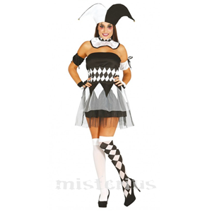 Fato Arlequim Noir Sexy