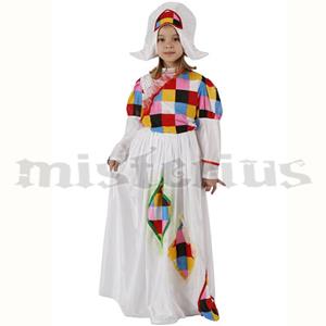 Fato Arlequim Retalhos, criança