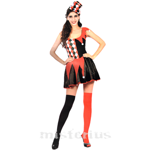 Fato de Mulher Joker Arlequim, Adulto