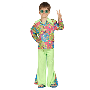 Fato Hippie com Flores, criança