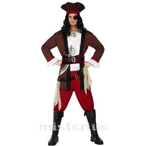 Fato Homem Pirata Castanho