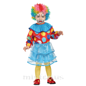 Fato Palhaça Bolinhas Colorido, Bebé