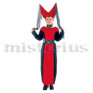 Fato Rainha Medieval Vermelho, criança