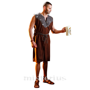 Fato Túnica Medieval Castanha