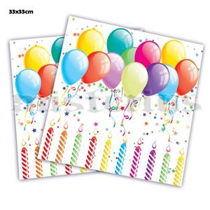 Guardanapos Happy Birthday, 16 unid.