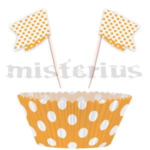 Kit Formas Bolinhas Amarelas, 24 unid.